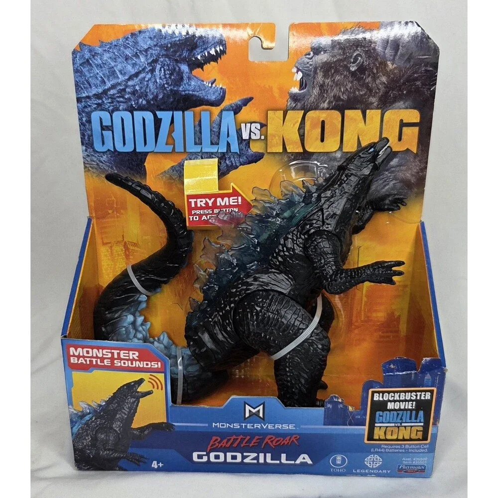 Playmates Toys Battle Roar Godzilla Action Figure Godzilla vs. Kong Sounds Works
